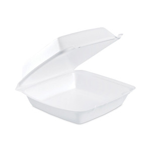 Dart Insulated Foam Hinged Lid Containers, 1-Compartment, 7.9 x 8.4 x 3.3, White, 200/Pack, 2 Packs/Carton (DCC85HT1) View Product Image