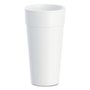 Dart Foam Drink Cups, Hot/Cold, 24 oz, White, 25/Bag, 20 Bags/Carton (DCC24J16) View Product Image