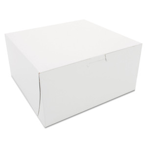 SCT White One-Piece Non-Window Bakery Boxes, 8 x 8 x 4, White, Paper, 250/Carton SCT White One-Piece Non-Window Bakery Boxes, 8 x 8 x 4, White, Paper, 250/Carton