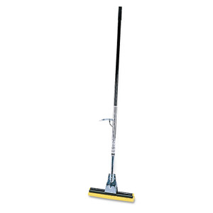 Rubbermaid Commercial Steel Sponge Mop, 12" Wide Yellow Cellulose Sponge Head, Bronze Steel Handle