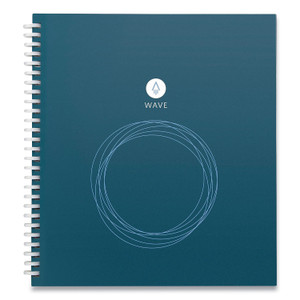 Rocketbook Wave Smart Reusable Notebook, Dotted Rule (4 sq/in), Blue Cover, (40) 9.5 x 8.5 Sheets