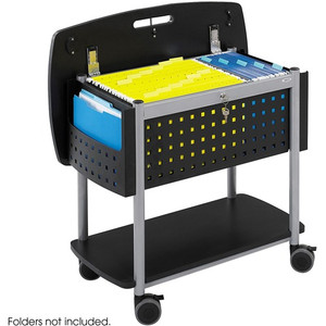 Safco Scoot Mobile File Cart - 200 lb Load Capacity - 4 Casters - 3" Caster Size - Steel - 29.75" Width x 18.75" Depth x 27" Height