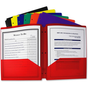 C-Line Letter Portfolio - 8 1/2" x 11" - 2 Pocket(s) - Assorted - Heavyweight