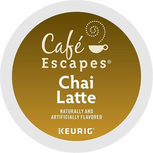 Caf&eacute Escapes Chai Latte Black Tea Black Tea K-Cup, Pod - Compatible with Keurig Brewer - Black Tea - 24 K-Cup