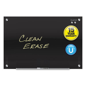 Quartet Infinity Magnetic Glass Marker Board, 36" x 24", Black Surface