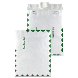 Survivor Lightweight 14 lb Tyvek Catalog Mailers, First Class, #10 1/2, Commercial Flap, Redi-Strip Closure, 9 x 12, White, 100/Box