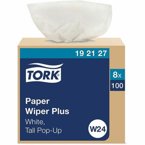 TORK Paper Wiper Plus White W24 - For Multipurpose - Wipe - 16.25" Length x 25" Width - Recommended For: Oil Remover, Grease Remover, Solvent Remover, Spill Remover - Disposable, Absorbent, Durable, Strong