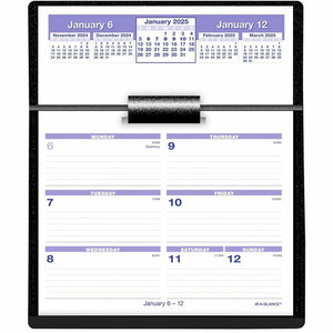 At-A-Glance Flip-A-Week Desk Calendar and Base - Large - Julian Dates - Weekly - 12 Month - January 2026 to December 2026