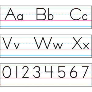 Trend Enterprises Alphabet Bulletin Brd Set,Manuscript,6-1/4"x22-1/4',9/PK,MI (TEP1858) View Product Image