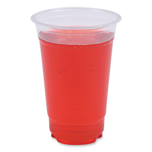 Boardwalk Clear Plastic Cold Cups, 20 oz, PET, 50 Cups/Sleeve, 20 Sleeves/Carton (BWKPET20) View Product Image