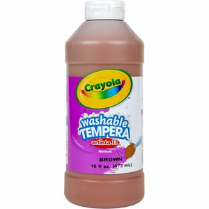 Crayola Artista II Washable Tempera Paints - 1 Color(s) - Brown - 16 oz - Washable