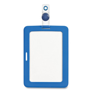 Cosco MyID Badge Holder, Vertical/Horizontal, 3 5/8 x 2 1/4, Blue, 1/ea