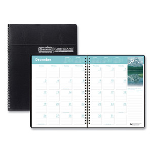 House of Doolittle Earthscapes Recycled Ruled Monthly Planner, Landscapes Color Photos, 11 x 8.5, Black Cover, 14-Month (Dec-Jan): 2023-2025 View Product Image