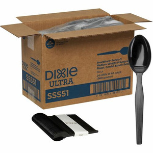 GP Pro Dixie Ultra Smartstock Series-O Medium-weight Combo Spoon Refill - Spoon - 1 x Spoon - Black - 40/Pack
