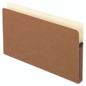 Pendaflex Smart Shield File Pocket, 3.5" Expansion, Legal Size, Red Fiber, 10/Box