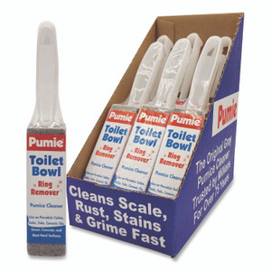 Pumie Toilet Bowl Ring Remover with Handle, 1.25 x 5, Gray, 6/Pack