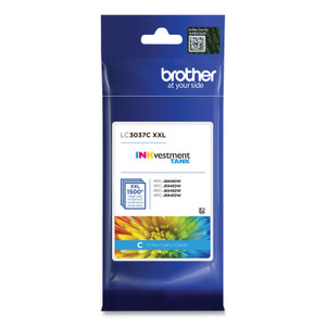 Brother LC3037C INKvestment Super High-Yield Ink, 1,500 Page-Yield, Cyan (BRTLC3037C) View Product Image
