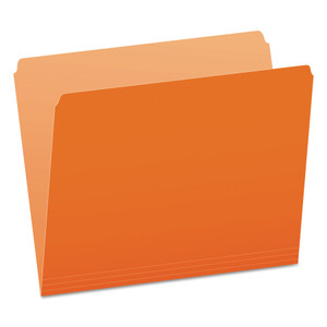 Pendaflex Colored File Folders, Straight Tabs, Letter Size, Orange/Light Orange, 100/Box