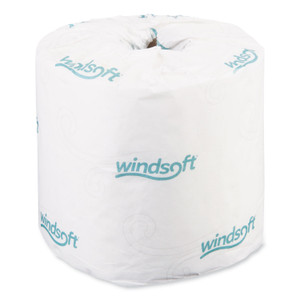 Windsoft Bath Tissue, Septic Safe, Individually Wrapped Rolls, 2-Ply, White, 400 Sheets/Roll, 24 Rolls/Carton (WIN2400) View Product Image