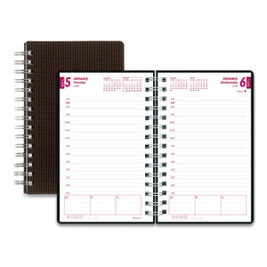 Brownline DuraFlex Daily Planner, 8 x 5, Black Cover, 12-Month (Jan to Dec): 2024 View Product Image