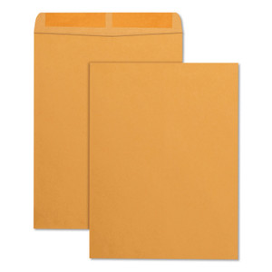 Quality Park Catalog Envelope, 28 lb Bond Weight Kraft, #13 1/2, Square Flap, Gummed Closure, 10 x 13, Brown Kraft, 250/Box QUA41665