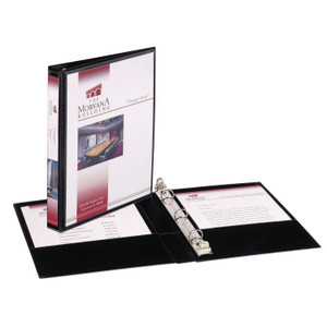 Avery Mini Size Durable View Binder with Round Rings, 3 Rings, 0.5" Capacity, 8.5 x 5.5, Black