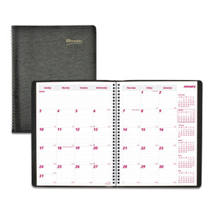 Brownline Essential Collection 14-Month Ruled Monthly Planner, 11 x 8.5, Black Cover, 14-Month: Dec 2024 to Jan 2026