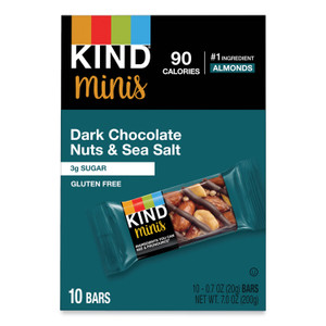 KIND Minis, Dark Chocolate Nuts/Sea Salt, 0.7 oz, 10/Pack (KND27959) View Product Image