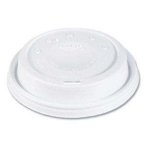 SOLO Cappuccino Dome Sipper Lids, Fits 12 oz to 24 oz Hot Cups, Plastic, White, 1,000/Carton