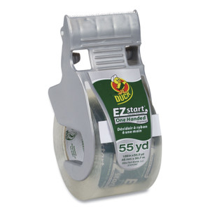 Duck EZ Start Premium Packaging Tape with Dispenser, 1.5" Core, 1.88" x 55.5 yds, Clear