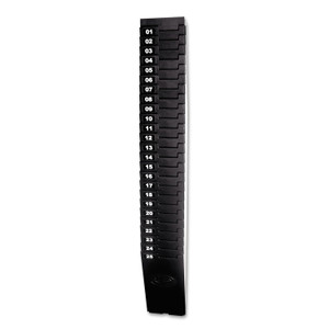 Lathem Time Time Card Rack for 7" Cards, 25 Pockets, ABS Plastic, Black (LTH257EX) View Product Image
