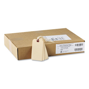 Avery Strung Shipping Tags, 11.5 pt Stock, 4.75 x 2.38, Manila, 1,000/Box (AVE12505) View Product Image