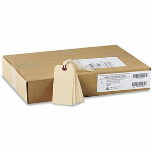 Avery Strung Manila Shipping Tags - #9 - 4.75" Length x 2.37" Width - Rectangular - String Fastener - Card Stock, Pulp