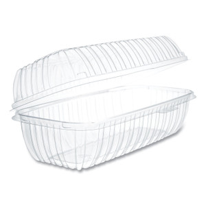 Dart Showtime Clear Hinged Containers, Hoagie Container, 29.9 oz, 5.1 x 9.9 x 3.5, Clear, Plastic, 100/Bag 2 Bags/Carton (DCCC99HT1) View Product Image
