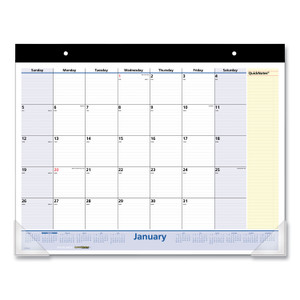 At-A-Glance QuickNotes Monthly Desk Pad Calendar, Standard - Standard - Julian Dates - Monthly - 13 Month - January 2026 to January 2027