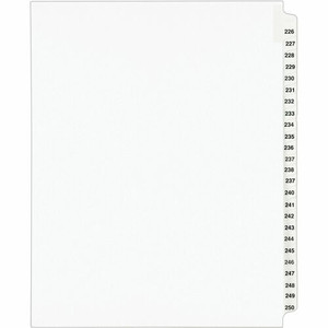 Avery Standard Collated Legal Exhibit Divider Sets - Avery Style - 25 x Divider(s) - Printed Tab(s) - Digit - 226-250