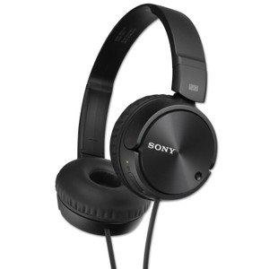 Sony Noise Canceling Headphones, 4 ft Cord, Black