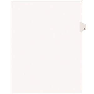 Avery Preprinted Legal Exhibit Side Tab Index Dividers, Avery Style, 10-Tab, 7, 11 x 8.5, White, 25/Pack