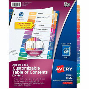 DIVIDERS;INDX;READY;JAN-DEC