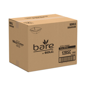 SOLO Bare Eco-Forward Sugarcane Dinnerware, ProPlanet Seal, Bowl, 12 oz, Ivory, 125/Pack, 8 Packs/Carton (SCC12BSC) View Product Image