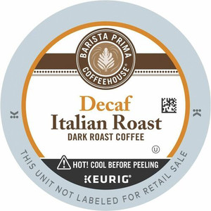 Barista Prima Coffeehouse K-Cup Italian Roast Coffee - Compatible with Keurig Brewer - Dark - K-Cup - Italian Roast - Decaffeinated