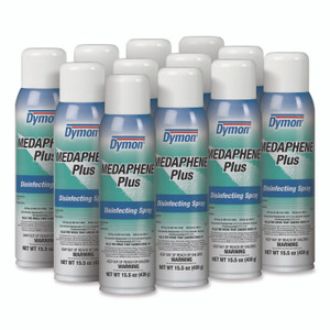 Dymon Medaphene Plus Disinfectant Spray, 15.5 oz Aerosol Spray, 12/Carton