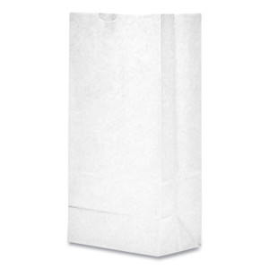 General Grocery Paper Bags, 35 lb Capacity, #8, 6.13" x 4.17" x 12.44", White, 500 Bags (BAGGW8500) View Product Image