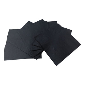 GEN Cocktail Napkins, 1-Ply, 9w x 9d, Black, 4,000/Carton