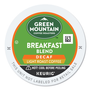 Green Mountain Coffee Breakfast Blend Decaf Coffee K-Cups, 96/Carton (GMT7522CT) View Product Image
