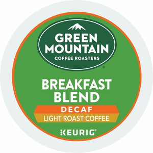 Green Mountain Coffee Roasters K-Cup Breakfast Blend Decaf Coffee - Compatible with Keurig Brewer - Light - K-Cup - Decaffeinated - 24/Box