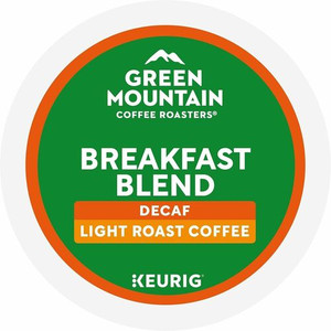 Green Mountain Coffee Roasters K-Cup Breakfast Blend Decaf Coffee - Compatible with Keurig Brewer - Light - K-Cup - Decaffeinated - 24/Box