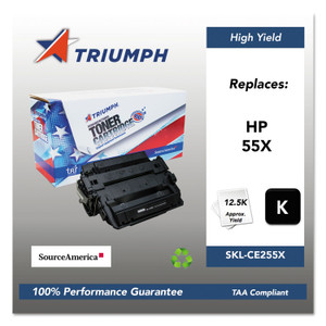 Triumph 751000NSH1098 Remanufactured CE255X (55X) High-Yield Toner, 12,500 Page-Yield, Black View Product Image