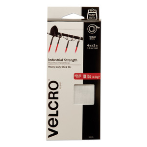 VELCRO Brand Industrial-Strength Heavy-Duty Fasteners, 2" x 4 ft, White