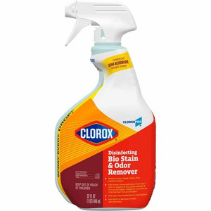 CloroxPro&trade Disinfecting Bio Stain & Odor Remover Spray - Ready-To-Use - 32 fl oz (1 quart) - Bleach-free - Translucent